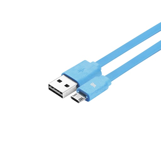 [WEUSBMICROPLREV100B] C ble USB/micro USB plat 1m bleu - reversible