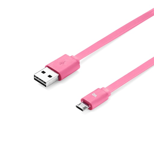 [WEUSBMICROPLREV100F] C ble USB/micro USB plat 1m fuchsia - reversible