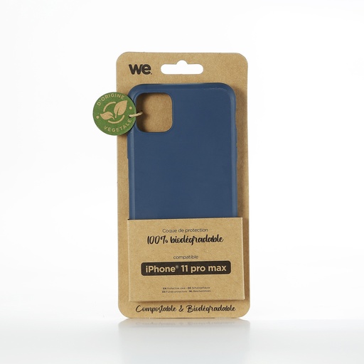 [WECOQBIO11PROMAXB] ***WE Coque de protection BIODEGRADABLE APPLE IPHONE 11 PRO MAX Bleu