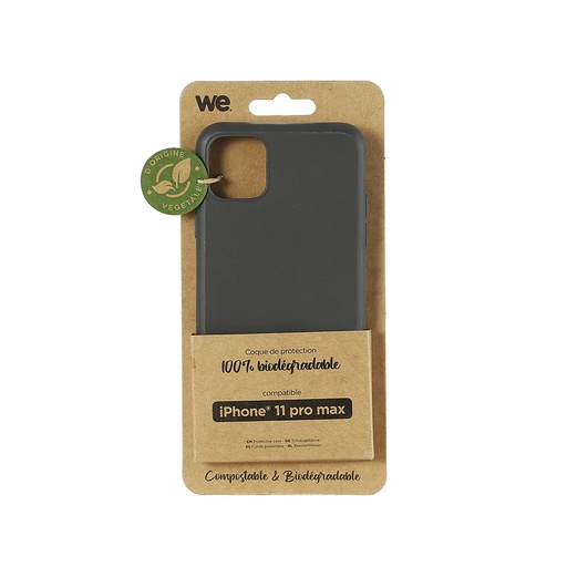 [WECOQBIO11PROMAXN] ***WE Coque de protection BIODEGRADABLE APPLE IPHONE 11 PRO MAX Noir