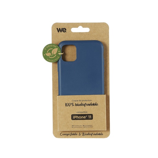 [WECOQBIOIPHONE11B] ***WE Coque de protection BIODEGRADABLE APPLE IPHONE 11 Bleu