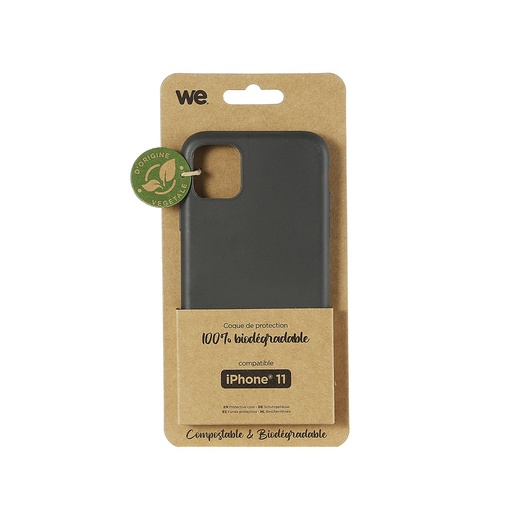 [WECOQBIOIPHONE11N] ***WE Coque de protection BIODEGRADABLE APPLE IPHONE 11 noir