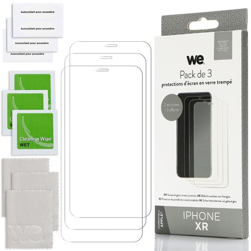 [WEBUNDLEVTIXR] WE BUNDLE 3 verres trempés IPHONE XR