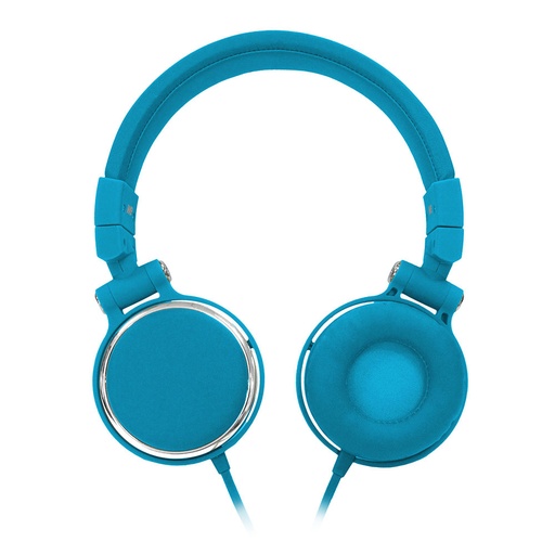 [WECASFILB] Casque filaire bleu avec micro c ble 1.50m arceau réglable effect peau de p che