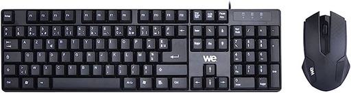 [WECLASOUFIL] Bundle Clavier + Souris Filaire WE Plug & Play / Compact / 1000 DPI Touches sile