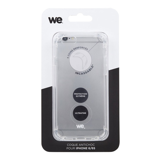 [WE COQANTCHOCI6] ***We coque de protection ANTI-CHOCS APPLE IPHONE 6 / 6S Transparent