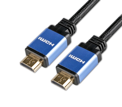 [D2HDMI100NY21] C ble HDMI m le/m le 2.1 en nylon tressé - 1m - compatible 8K/60Hz - 4K/120Hz