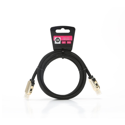 [D2HDMI150NYCAV] C ble High Speed HDMI 1m50 tressé connecteurs Or Accroche Cavalier