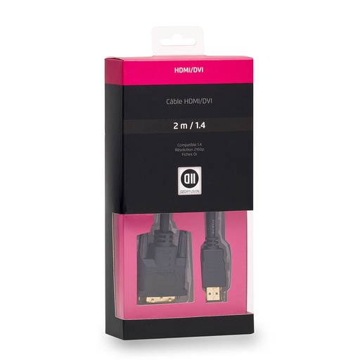 [D2HDMIDVI200] C ble HDMI m le/ DVI m le 2 m DVI-D 24+1