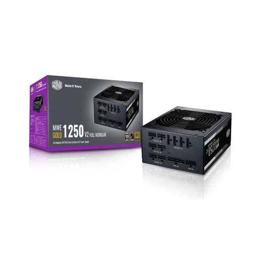 [MPE-C501-AFCAG-EU] ALIM COOLERMASTER MWE 80+ Gold 1250W FM V2-Full modular Flat black cable Garanti