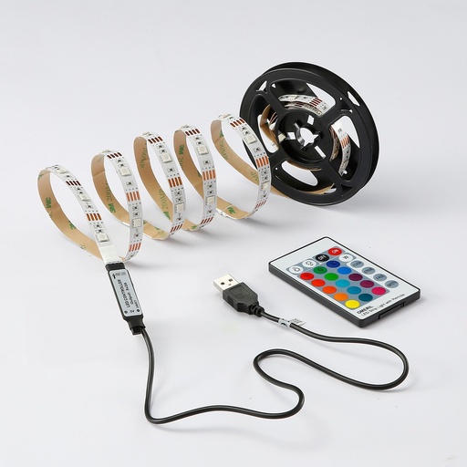 [WEKITLEDRGB200] Kit Ruban LED RGB 2m en USB avec télécommande