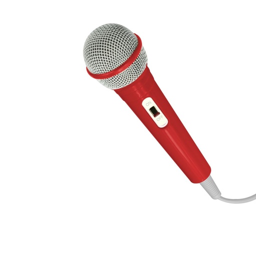 [WEKMICROROUGE] Microphone filaire WeKids, en jack 3.5mm, longeur du c ble 2.8m, modèle ROUGE UN