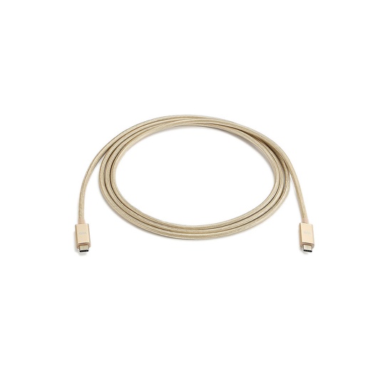 [WEUSBCUSBCNY200O] C ble USB-C m le/USB-C m le nylon 2 m - USB 3.1 - or très resistant - grande lon