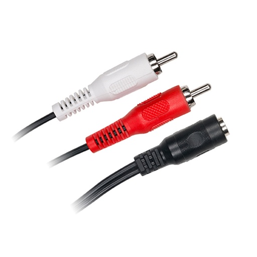 [D2JKFRCA015] C ble Jack femelle/2 RCA m le 15 cm