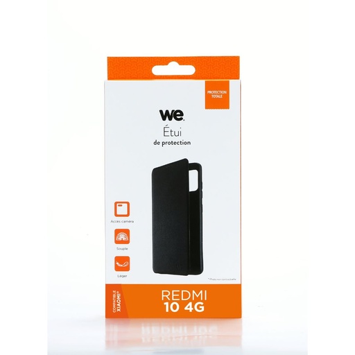 [WEFOLIOCLASSREDMI10] ***WE Etui folio CLASSIQUE XIAOMI REDMI 10 4G Noir
