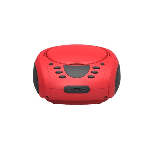 [WEKRADCDROUGE] Lecteur - Radio CD - USB WeKids: FM, Lecteur CD/CD-R/CD-RW/MP3, RMS2*2W, entrée