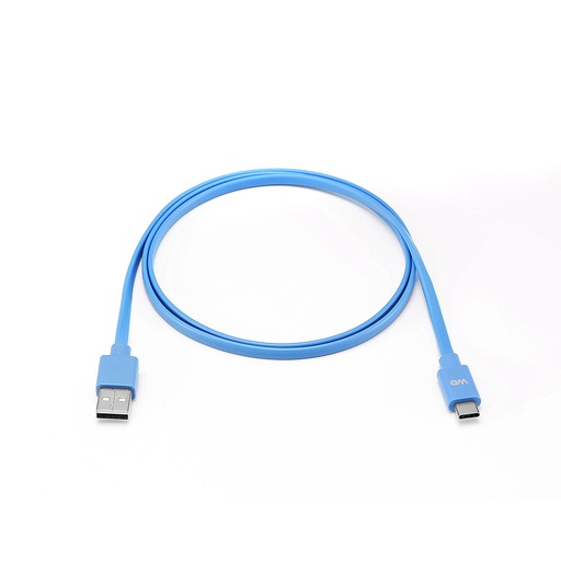 [WEUSBCUSBPLAT100B31] C ble USB-C m le/USB A m le plat 1 m - USB 3.1 gen 2 - bleu ne s'emm le pas