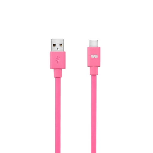 [WEUSBCUSBPLAT100F31] C ble USB-C m le/USB A m le plat 1 m - USB 3.1 gen 2 - fuchsia ne s'emm le pas