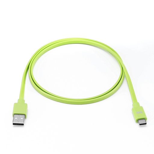 [WEUSBCUSBPLAT100VE31] C ble USB-C m le/USB A m le plat 1 m - USB 3.1 gen 2 - vert ne s'emm le pas