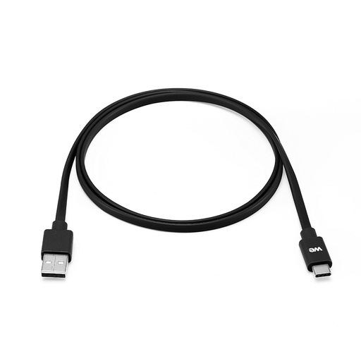 [WEUSBCUSBPLAT200N] C ble USB-C m le/USB A m le plat 2 m - USB 3.1 gen 1 - noir ne s'emm le pas