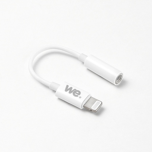 [WELIGHTJKFADP] Adaptateur Lightning m le / jack 3.5mm femelle - blanc