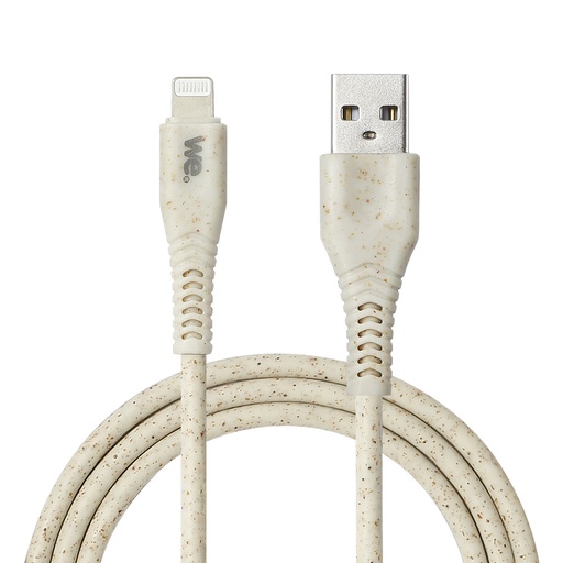 [WELIGHTUSB200BIO] C ble Lightning/USB A biosourcé avec 30% de matières recyclées - 2m - Packaging