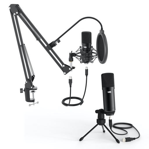[WEMICROPACK] Pack Microphone USB pr steaming bras réglable et orientable filtre anti-pop,susp