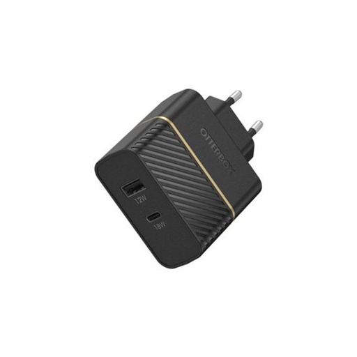 [78-80867] OtterBox EU Wall Charger 30W - USB-C 18W + USB-A 12W USB-PD   black - ProPack
