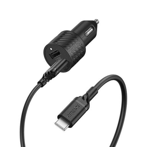 [78-52699] OtterBox Car Charger Bundle 2X USB A 12W + USB A-USB C Cable 1M - black