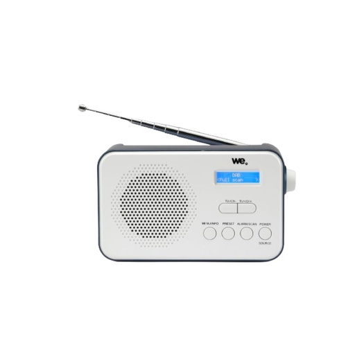 [WERADDABPORT2B] Radio portable DAB+/DAB/FM, double alarme, écran LCD, batterie rechargeable de 2