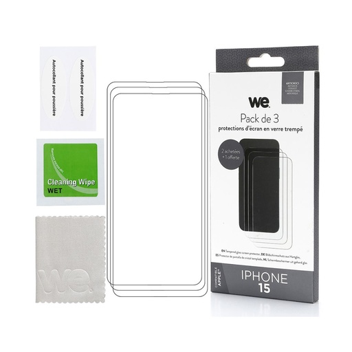 [WEBUNDLEVTI15] WE BUNDLE 3 verres trempés IPHONE 15