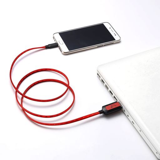 [WEGUSBCUSBM100] C ble Lumineux Gamium USB / USB C USB m le à USB C C ble plat 1 m C ble intellig
