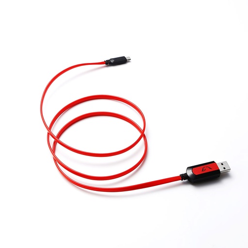 [WEGUSBMICRO100] C ble lumineux Gamium USB/micro USB C ble plat 1m / Rouge C ble intelligent : lu