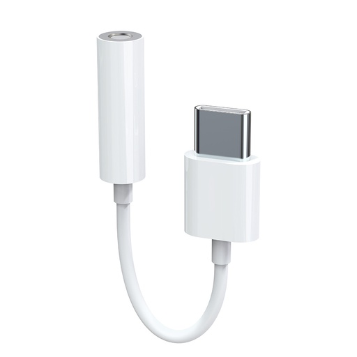 [WEUSBCJKFADP] Adaptateur USB-C male/jack 3.5mm femelle - blanc