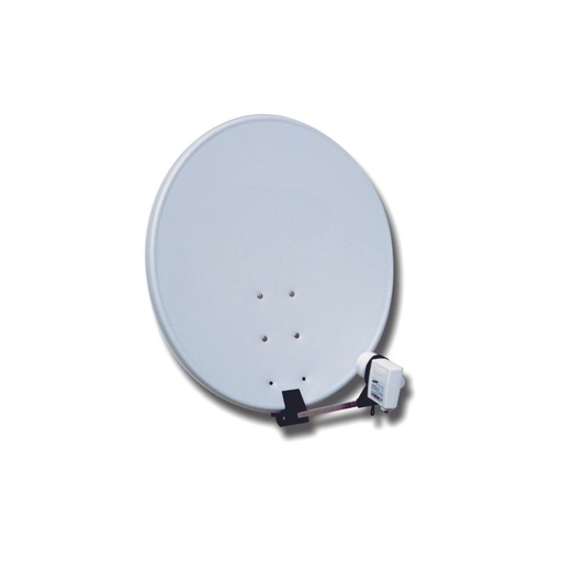 [D2PARASAT80] Antenne parabole satellite -   80 cm - en acier - avec LNB universel - blanche